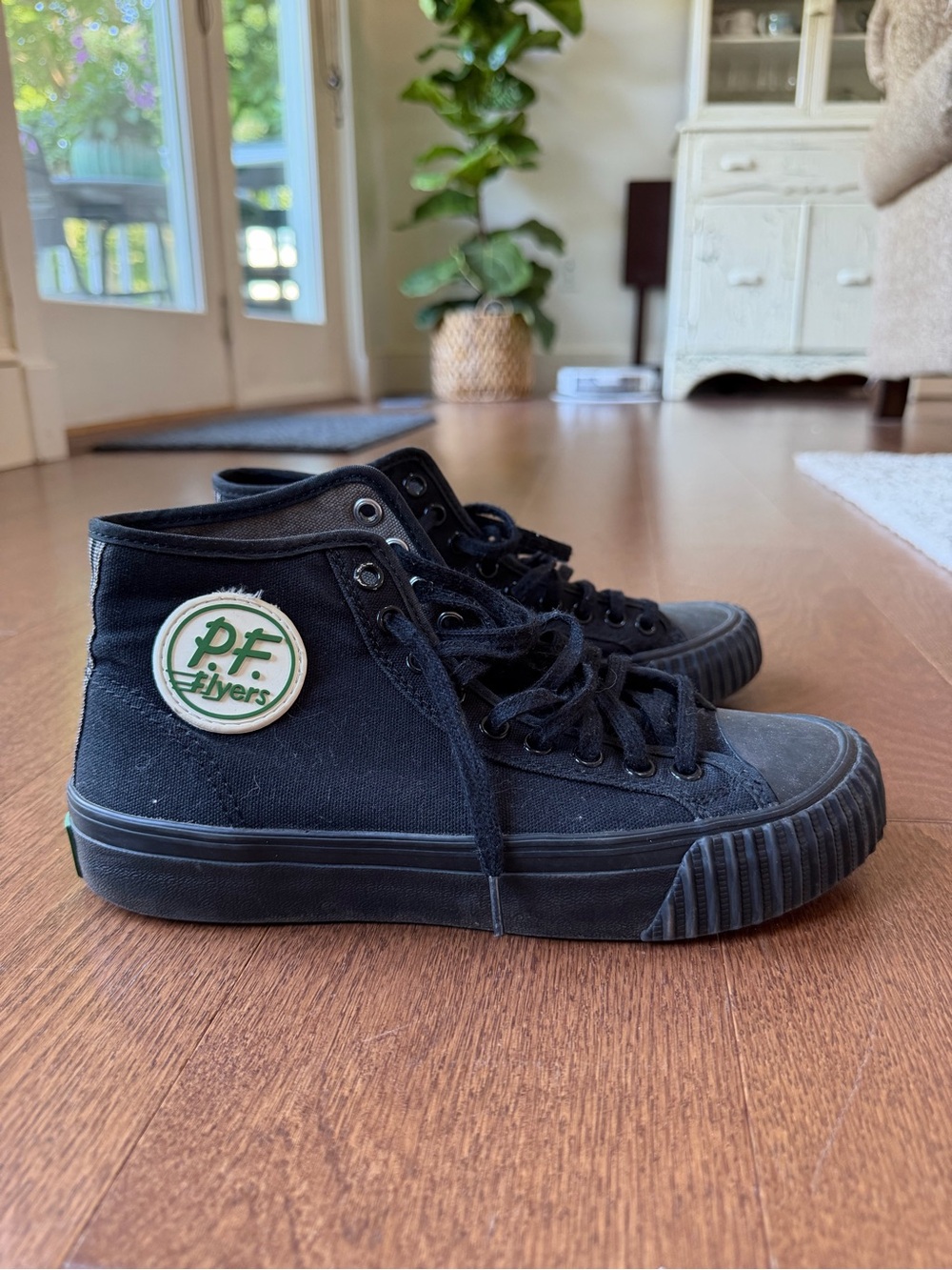 P.F. Flyers Kids Black High-Top Canvas Sneakers